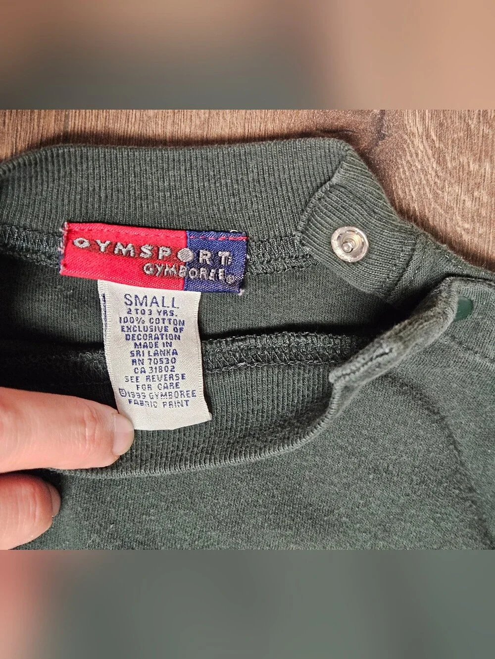 Vintage Gymboree Gymsport Dark Green Long-Sleeve Bodysuit